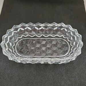 Fostoria American Pattern Glass 6" Oblong Dish